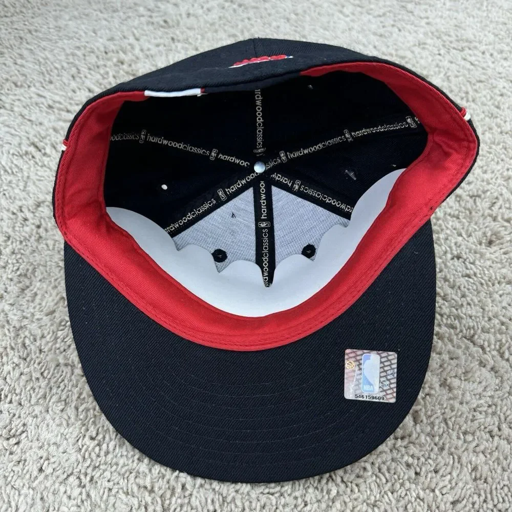 San Diego Conquistadors ABA Hat Reebok HWC Fitted 7 1/8 Black Red Logo Vtg‎ Cap